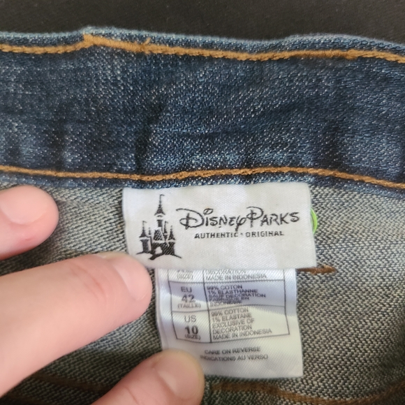 Disney Park Embroidered Authentic Women's Blue Jeans Size 10 Mickey Mouse - Picture 3 of 7